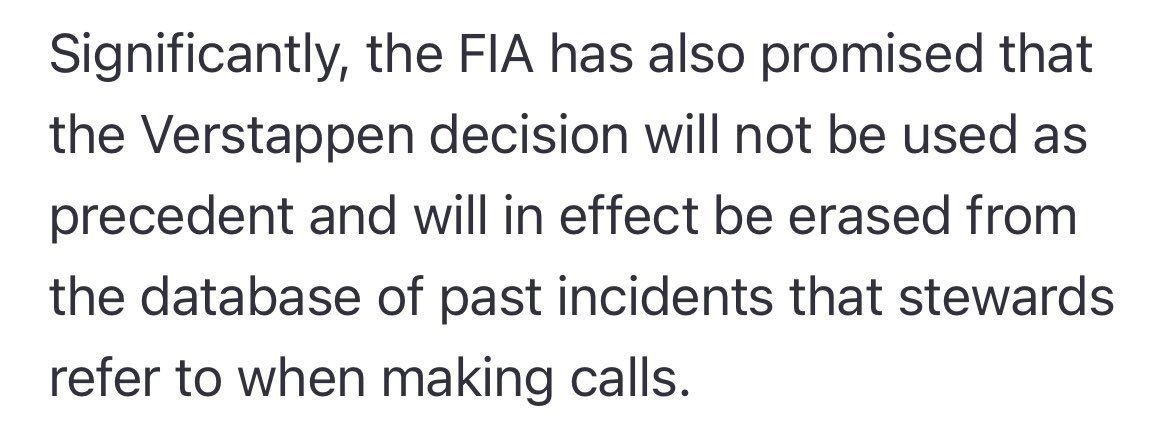 At least try to hide it guys 🤦🏻‍♂️ Just like the Abu Dhabi ‘21 safety car procedure. Just like the Brazil ‘21 “defending”. Just like letting Red Bull off the cost cap infringement. Stewarding “mistakes” that conveniently benefit one team over and over again.