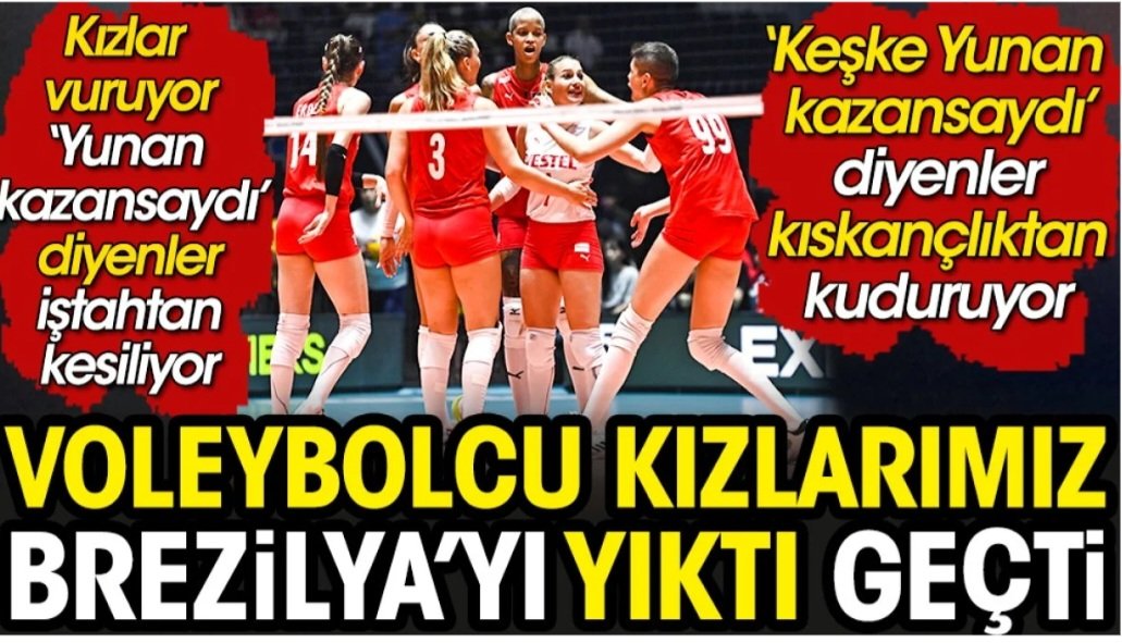 🇹🇷SONDAKİKA🕜
▪︎Filenin Sultanları Brezilya'yı da darmadağın etti.

NEREDESİNİZİ;
"SAHTE TÜRK BİLE OLMAYACAK AHMAKLAR NEREDE?
ZATEN HİÇBİR GEĞİNİZ DE YOK YA..!
Haber: <a href="/Gazete_Yenicag/">Yeniçağ</a> 
m.facebook.com/story.php?stor…