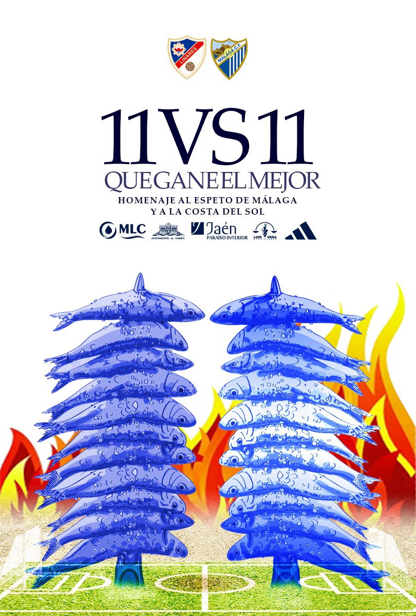 🎨 𝙲𝙰𝚁𝚃𝙴𝙻 𝙾𝙽𝙻𝙸𝙽𝙴

𝟏𝟏 𝒗𝒔 𝟏𝟏, 𝒒𝒖𝒆 𝒈𝒂𝒏𝒆 𝒆𝒍 𝒎𝒆𝒋𝒐𝒓 🤝

☀️ Nuestro homenaje al espeto de <a href="/malaga/">Ciudad de Málaga</a> y a la Costa del Sol.

#LinaresMálaga
#VivimosPorTi 💙