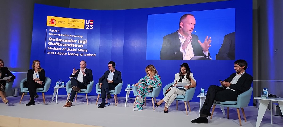 Minister of Social Affairs and Labour Market of Iceland puts the consequences of climate change on table and calls for a  genuine just transition