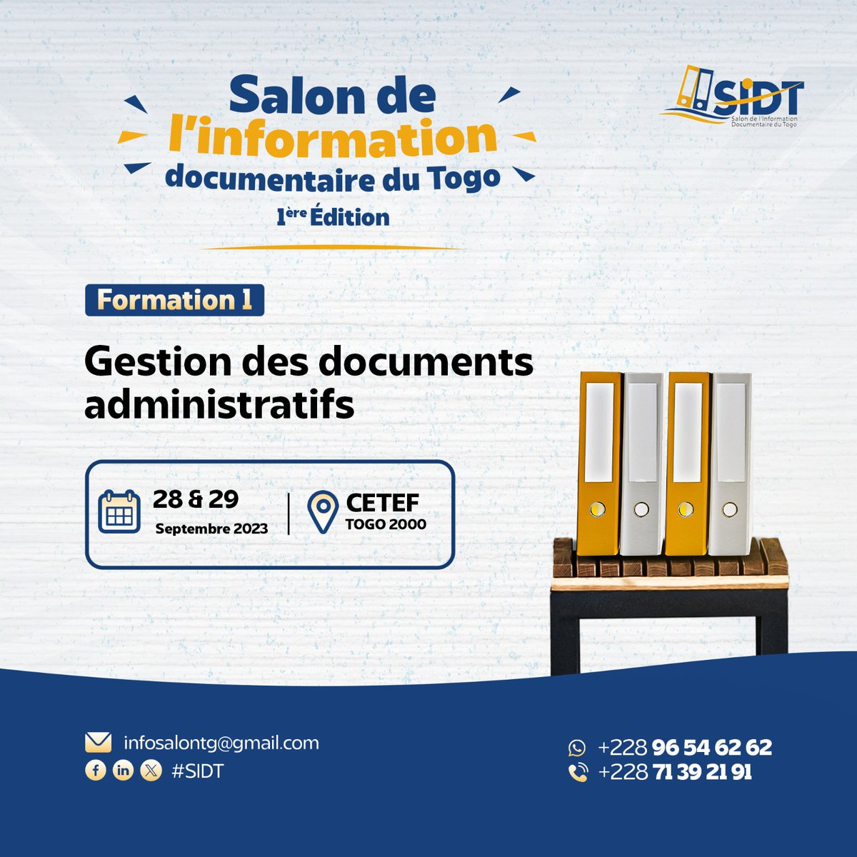 SIDTTG's tweet photo. Que tu travailles dans une entreprise, une administration publique ou que tu sois un étudiant en quête de compétences essentielles, cette formation est une opportunité à ne pas manquer.

Inscription  via⤵️ : https://t.co/7aZJsS0vG0

La participation au salon est GRATUITE. https://t.co/3QgjZuIrkr