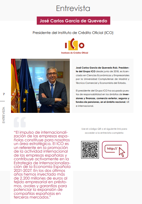 ICOgob's tweet photo. ✍️🏻@CamaraBelux entrevista al presidente de @ICOgob J. C. García de Quevedo en #SFFMagazine👇🏻
📈@ICOgob en @P_Recuperacion #NextGeneration,
♻️#ICOSustainableFinance y @EIB
🌐#LíneaICO de mediación #internacionalización
👫🏻Apoyo a #pymes y #autónomos
Link👉🏻https://t.co/HfFjJfnpzJ https://t.co/vtZdLyFKVz