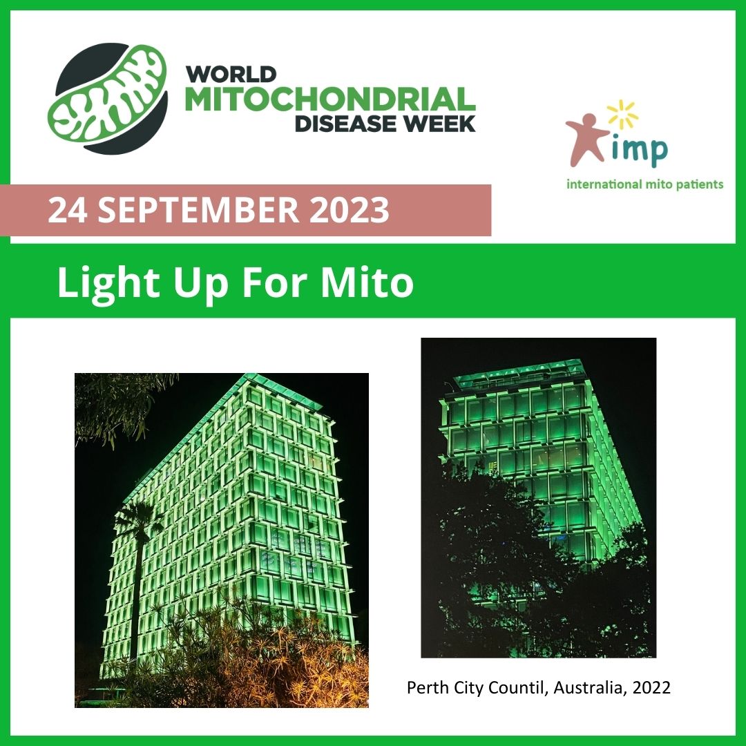 Today, we Light Up for Mito: 242 worldwide landmarks will light up in green to raise awareness of mitochondrial disease. Here is the Perth City Council from 2022.
Check the 2023 updated map here: tinyurl.com/2zdjdykk
#LightUpForMito #WorldMitoWeek #MitoAware #Mito