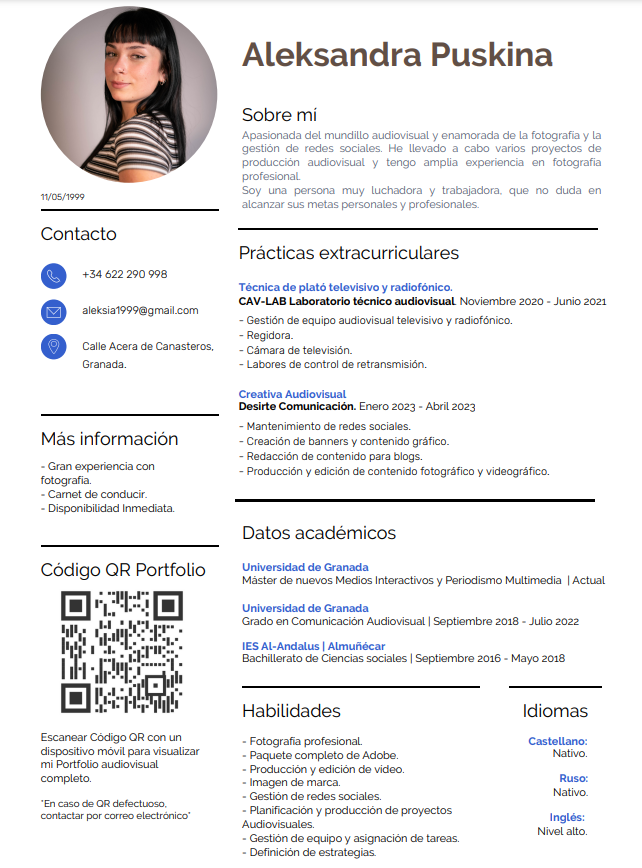 AleNiGames_'s tweet photo. No suelo poner asuntos laborales aquí pero por intentarlo que no quede. Resido en Granada y necesito trabajo preferiblemente en mi campo profesional. El QR lleva a un PortFolio completo de todos los proyectos que he desarrollado en los últimos años. #empleo https://t.co/BFlDQ3HaCz