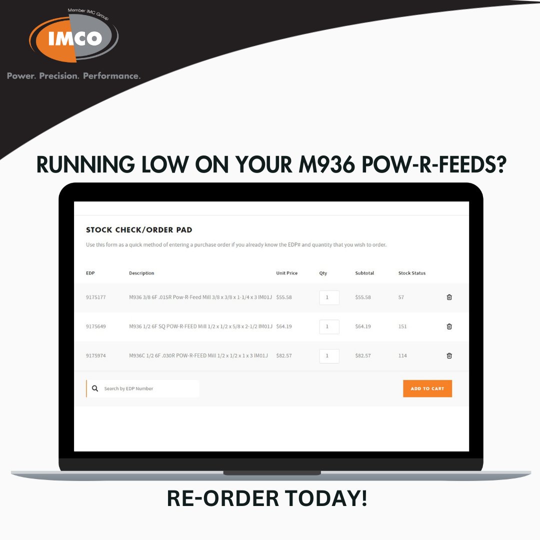 IMCOUSA's tweet image. 🛠️⚡Running Low on your favorite M936 POW-R-FEED? Restock now!

Order Online or Call: Visit our website or dial the number below to secure your M936 POW-R-FEED today. 📲🛒
🌐 bit.ly/412E6iB
📞 1-(800)-765-4626

#IMCOUSA #M936 #POWRFEED #Toolbot