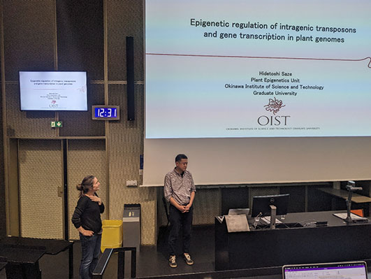 GReD_Clermont's tweet photo. Very interesting seminar from Dr Hidetoshi Saze https://t.co/g65hXHg0Ui on TE silencing &amp; expression #epigenetics - invited by @avprobst. Thanks for sharing your exciting data with us! https://t.co/ITWRlTKx6p