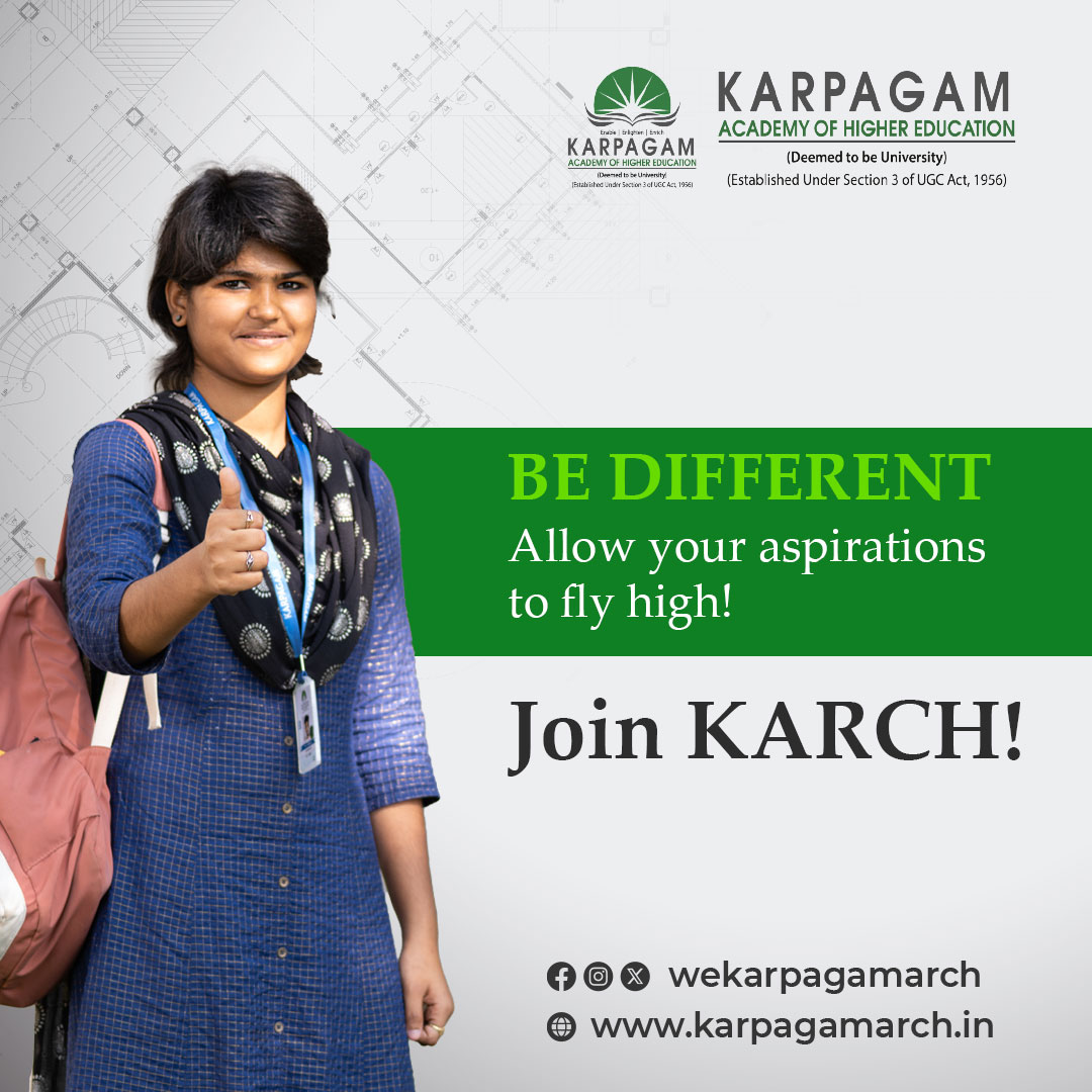 wekarpagamarch's tweet image. Embrace uniqueness and let your aspirations soar! Join Karpagam Architecture, where we celebrate individuality and empower you to reach new heights. 

𝗧𝗼 𝗸𝗻𝗼𝘄 𝗺𝗼𝗿𝗲 𝘃𝗶𝘀𝗶𝘁 𝗼𝘂𝗿 𝘄𝗲𝗯𝘀𝗶𝘁𝗲.
🌐 karpagamarch.in
📞 +91 73730 00137

#ArchitectureColleges