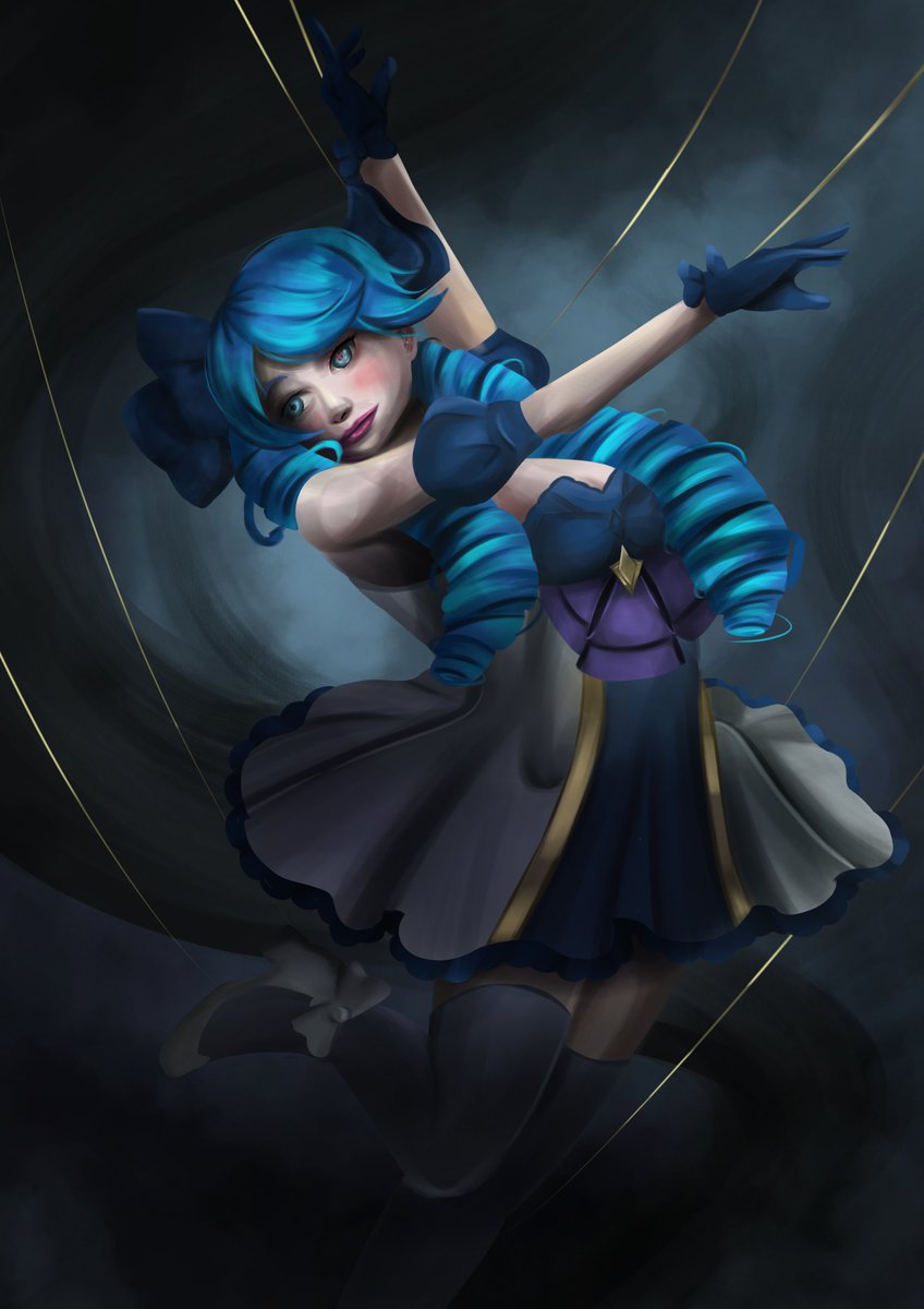 Pathogenus's tweet image. Taking break from anime/cartoon style to do another painting.
#lolfanart #LeagueOfLegendsFanArt #gwenlol #digitalart #gameart #fanart