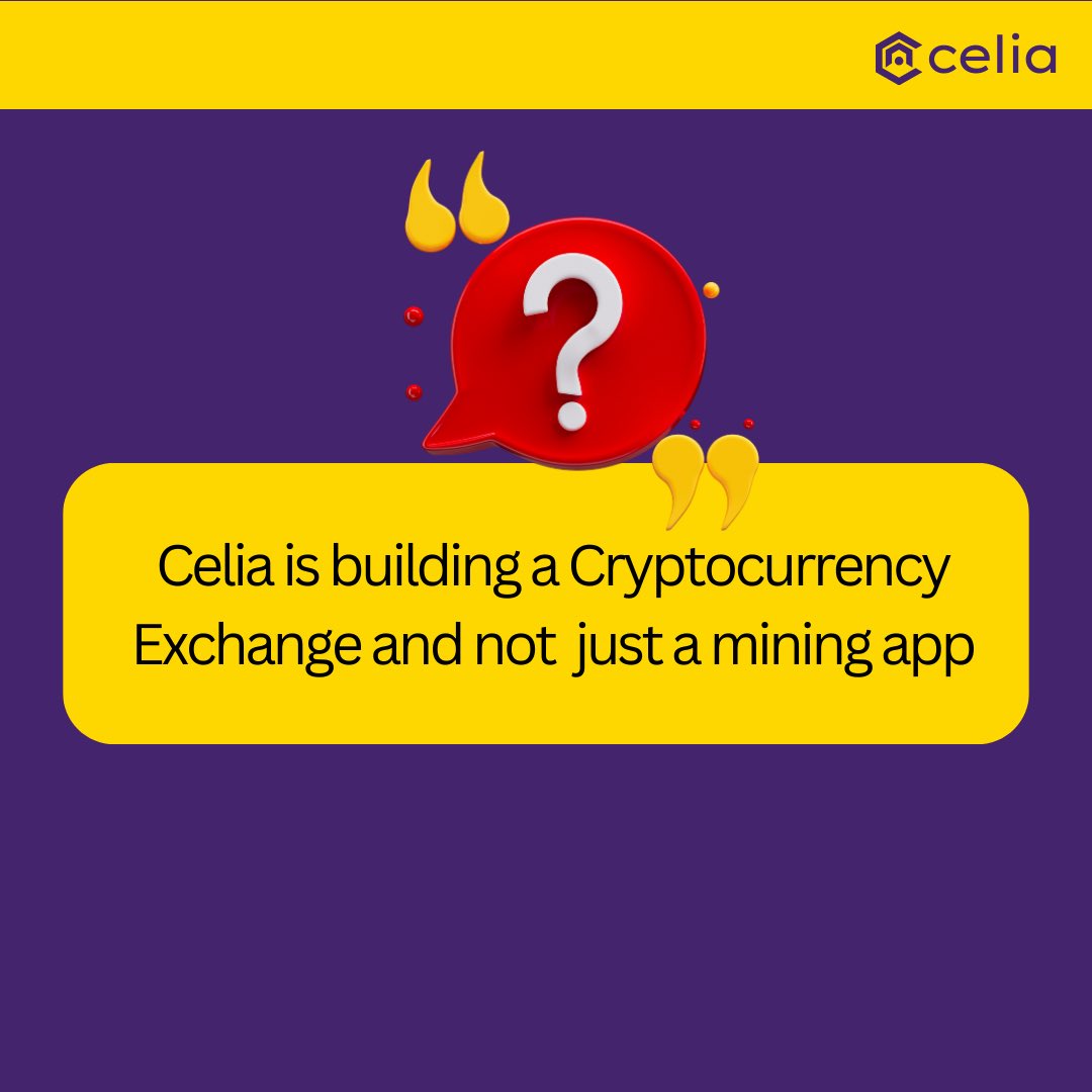 Hey Celians!💜Mining is a very temporal phase and will be ending very soon.  Celia is building the Largest Indigenous Cryptocurrency Exchange in Africa.