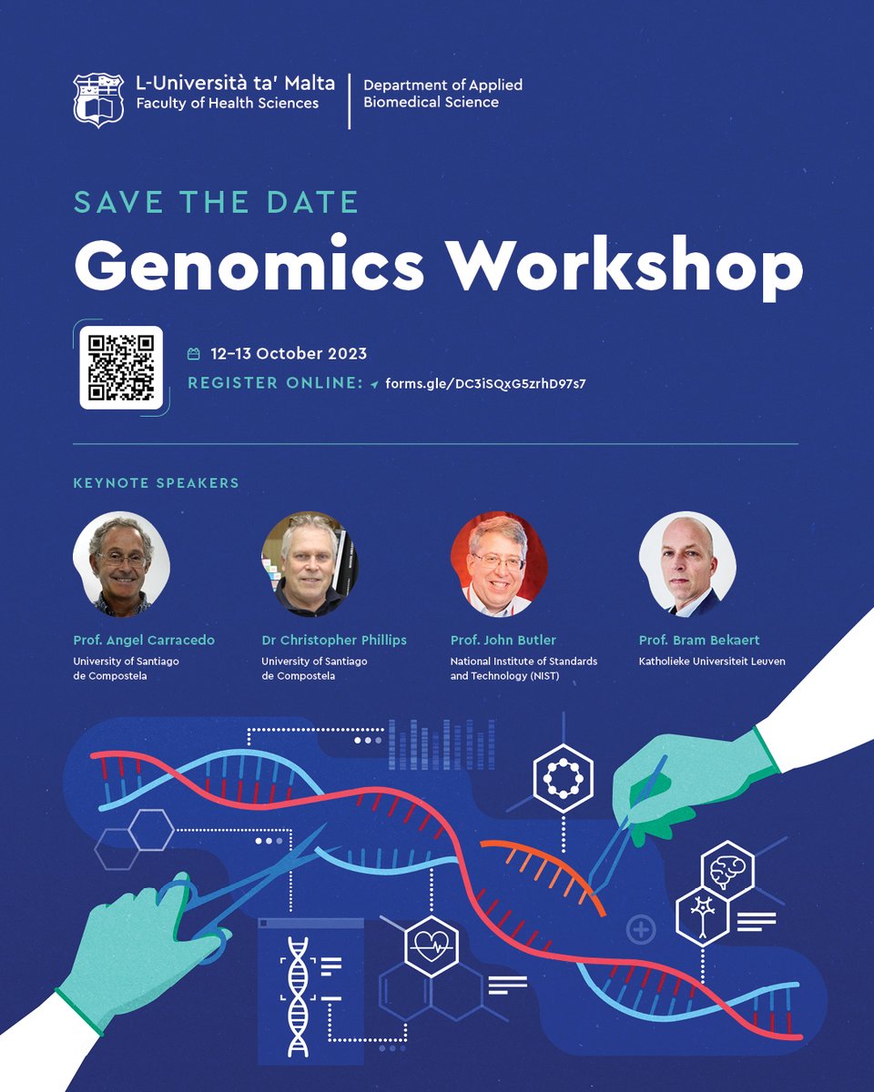 So pleased to be allowed to be up next to these giants in forensic genetics. During the workshop I'll be talking about forensic age prediction using DNA methylation makers. Hope to see you all there! #forensicgenetics #epigenetics