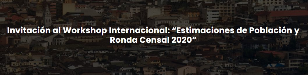 We are organizing a workshop on 'Population Estimates and the 2020 Census Round: Challenges and Lessons Learned in Times of Pandemic' 21-24 November, Rio de Janeiro. Deadline for app: Oct 8 @ALAP_LA @CPop_SDU @PSG_LSHTM @OxfordDemSci More info -> tdy.lol/FyOsy