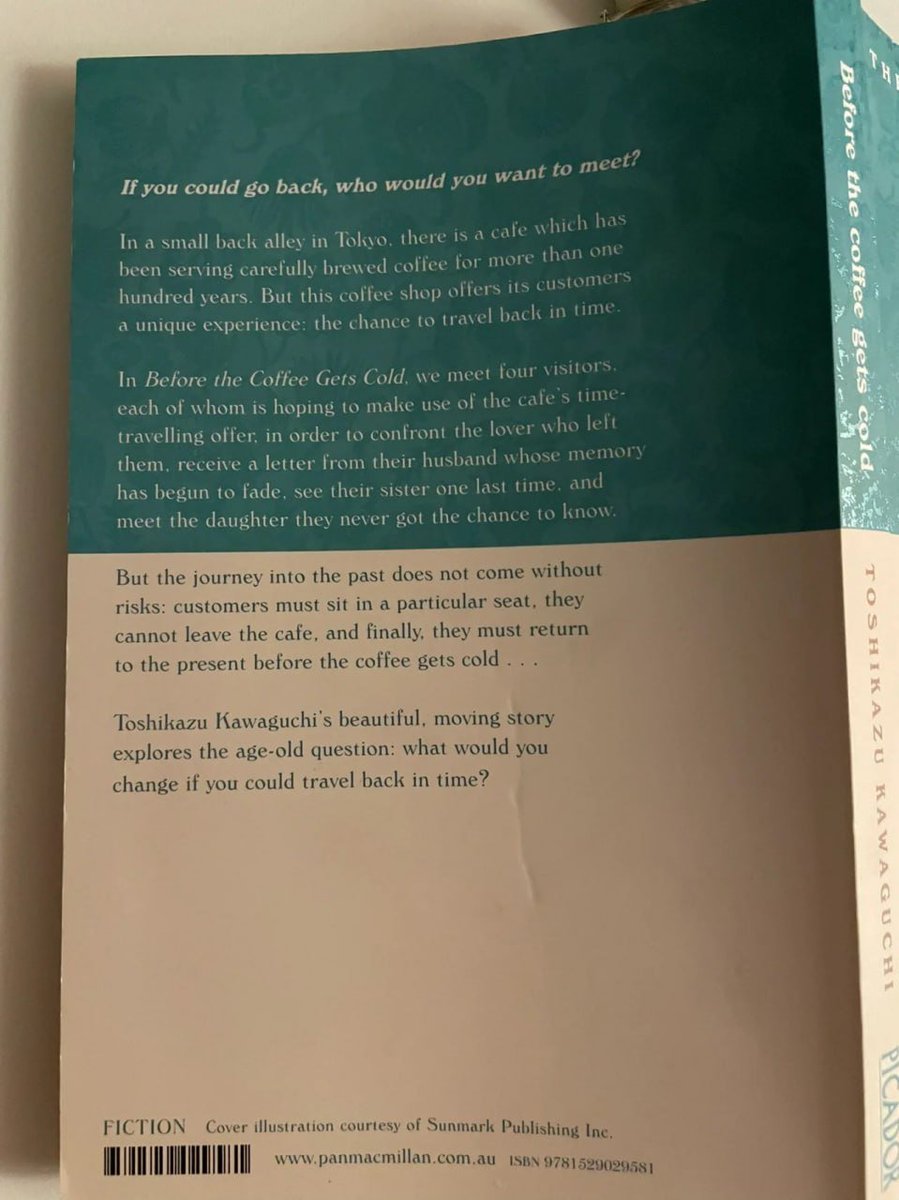 Before the coffee gets cold ☕️
This book is about a seat that can bring you to the past and future. There are many rules that needed to be followed in order to bring you back to the present safely. If giving you a chance, knowing that going back to the past.