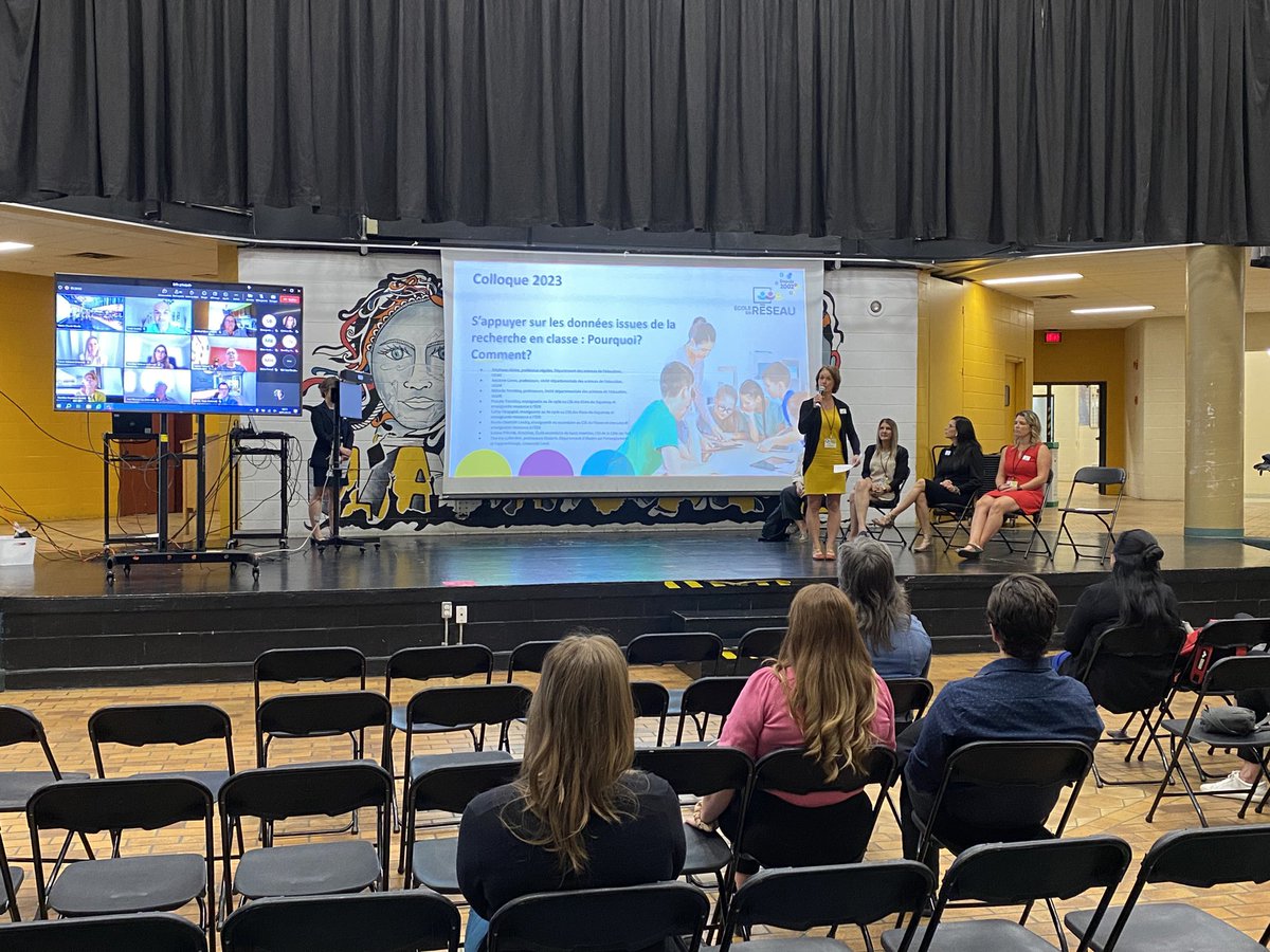 mxpelchat's tweet image. En direct du Colloque de @ecoleenreseau la conférence d’ouverture « S’appuyer des données issues de la recherche en classe : pourquoi et comment? » 
#DevProf #EduQc
