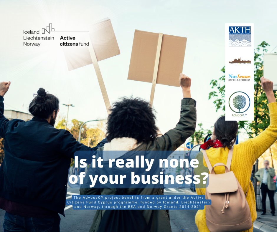 ✨Project of the Month ✨AdvocaCY   

With the motto “Knowledge leads to awareness; Awareness leads to change” the project aims to create synergies and join forces among CSOs and informal groups of active citizens across the divide.

Full post👉 tinyurl.com/4wx3kjsx