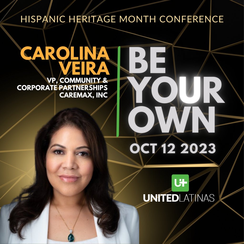 Join Carolina Veira alongside many other top influential Hispanic leaders and change-makers, at the United Latinas 2023 HHM "Be Your OWN" Conference.⁠
⁠
Register today: eventbrite.com/e/united-latin…
⁠
#HHM2024 #HispanicLeaders #extraordinarylatinas⁠
