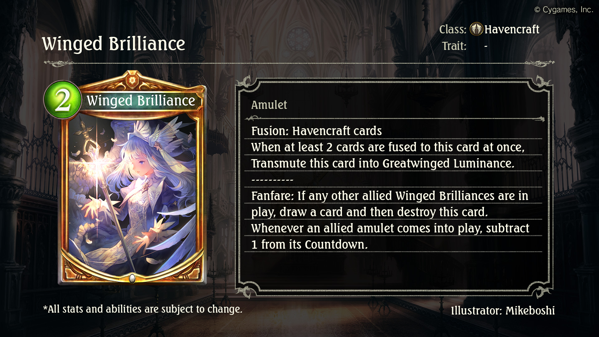 Shadowverse on X: New Order Shift card reveals! Winged Brilliance