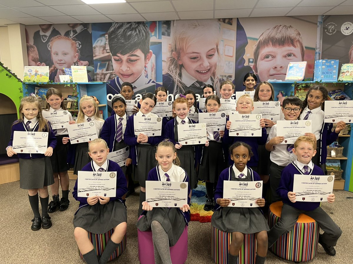 Thank you so much @MaghullWindOrch for our lovely certificates! We had the best time at the Philharmonic last weekend and are so happy that you asked us to be part of your concert. 🎶🎶 #CommunityMusic #Joy