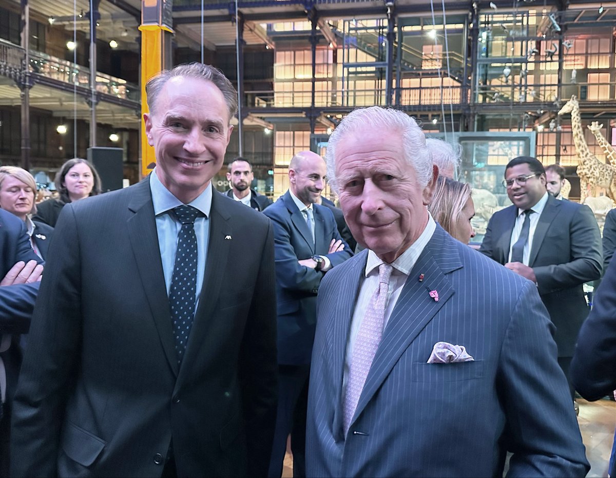 thomasbuberl's tweet photo. Deeply honored to attend the Climate and Nature Finance Mobilisation Forum during His Majesty the King Charles III's visit to France. Significant and solemn occasion to share @AXA's latest commitments to climate and biodiversity. https://t.co/ZCr2J3cWlW