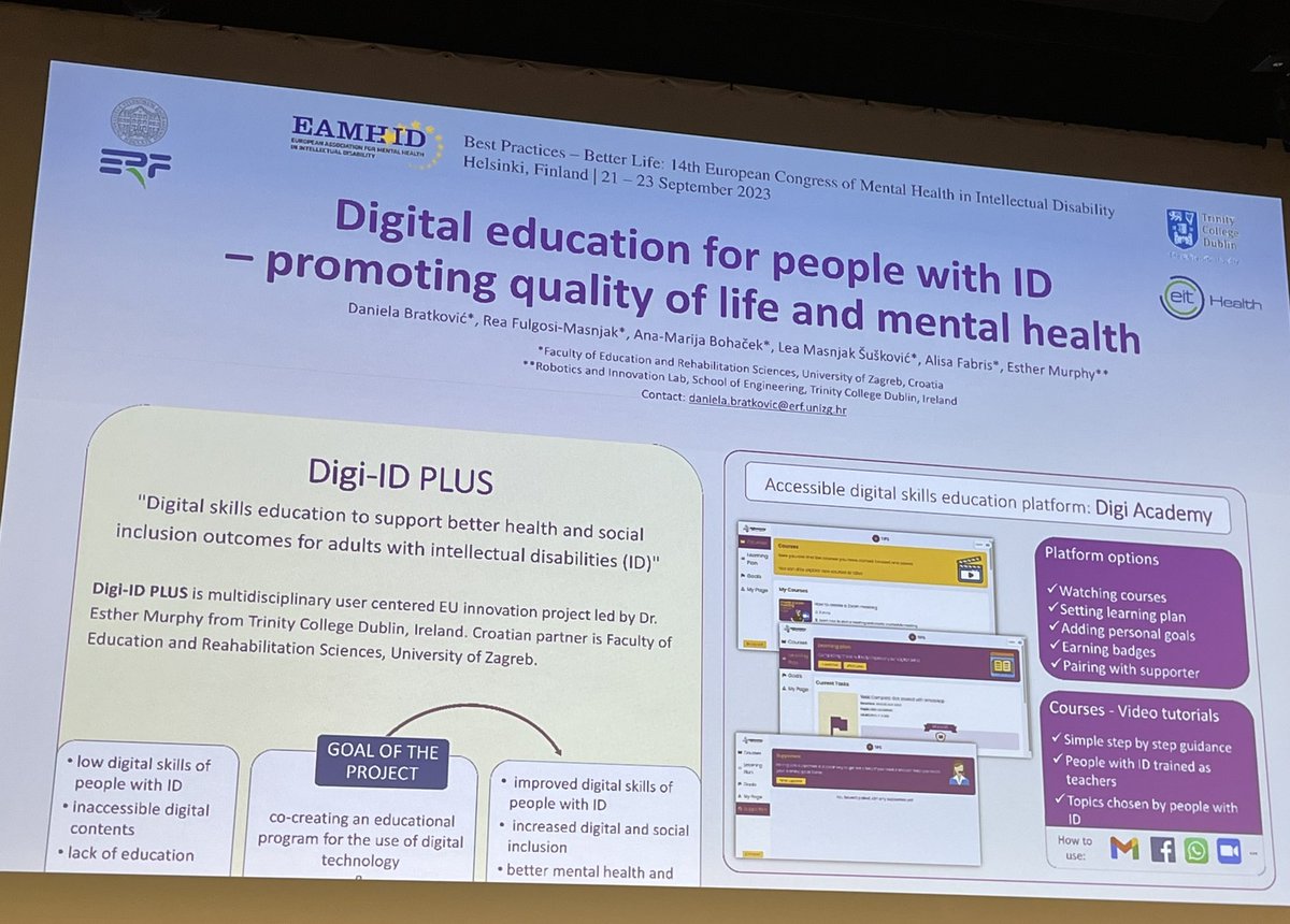EAMHID (@eamhid) on Twitter photo #EAMHID2023 poster prize awarded to Daniela Bratković and joint colleagues from Zagreb and Dublin. Including people with #ID as teachers. <a href="/EstherMurphy/">Esther Murphy</a> <a href="/tcdengineering/">Trinity Engineering</a> #EAMHID2023 poster prize awarded to Daniela Bratković and joint colleagues from Zagreb and Dublin. Including people with #ID as teachers. <a href="/EstherMurphy/">Esther Murphy</a> <a href="/tcdengineering/">Trinity Engineering</a>