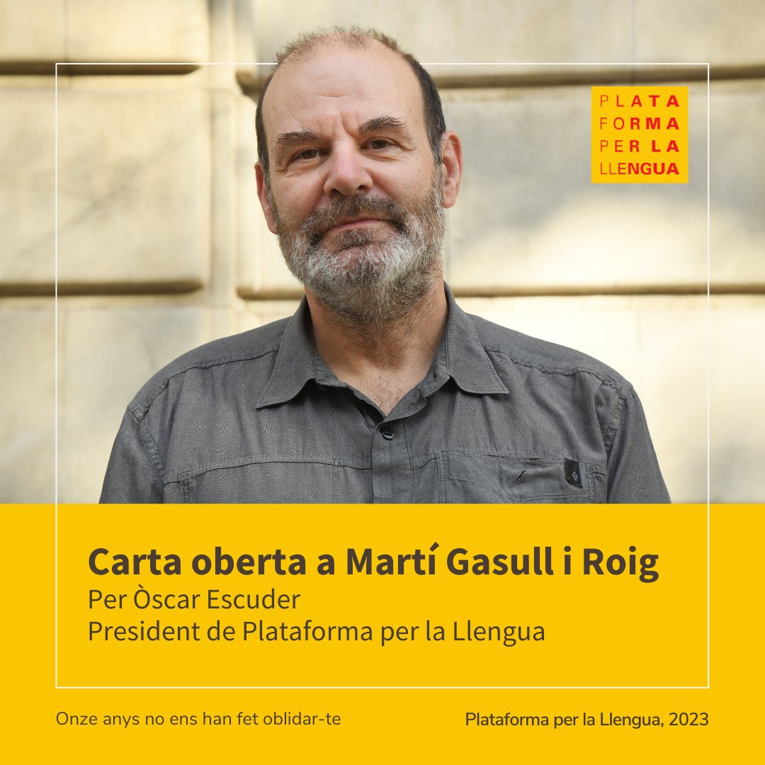 llenguacat's tweet photo. Carta del president de Plataforma per la Llengua, @OscarEscuder1, al fundador de l'entitat, Martí Gasull i Roig, mort ara fa onze anys a l'Himàlaia. 🏔

"Mentre calgui, Plataforma per la Llengua hi serà! Això tu també ho tens ben clar, oi?"

✍ Llegiu-la a https://t.co/nEb7nZrru8 https://t.co/15aQRhcIXr