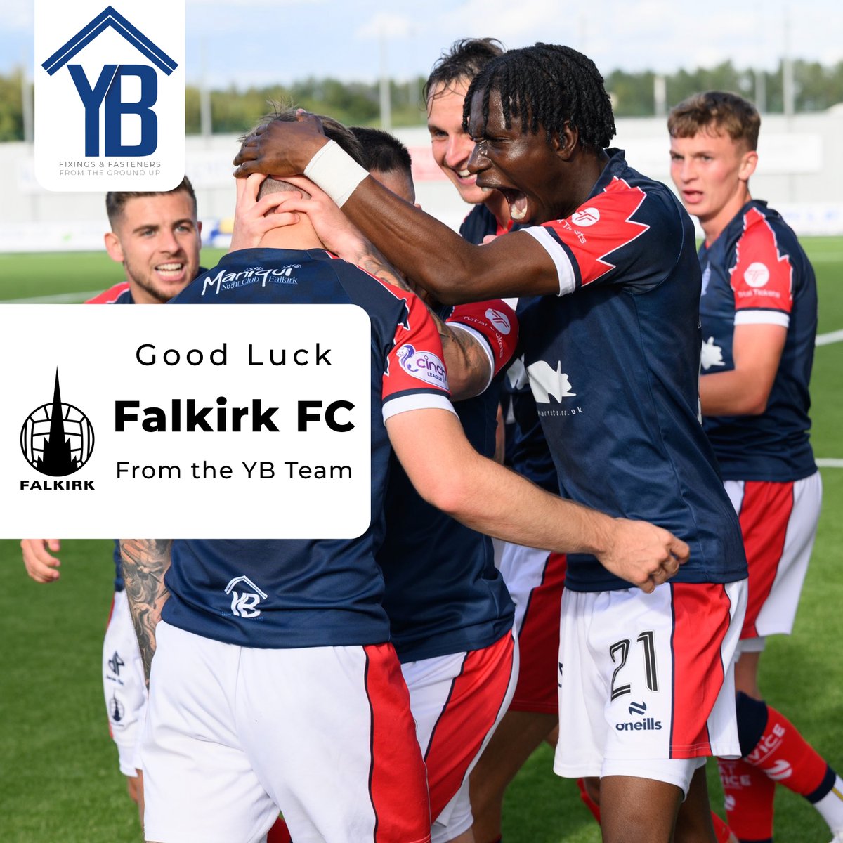 YB Fixings (@ybfixings) on Twitter photo Good Luck <a href="/FalkirkFC/">Falkirk FC</a> from the YB Team! Everyone at YB are wishing Falkirk FC the best of luck with their match today against Kelty Hearts. They have won the last 4 league games and here’s to keeping up that winning streak today!
#YBFixings #fromthegroundup #falkirkfc #football Good Luck <a href="/FalkirkFC/">Falkirk FC</a> from the YB Team! Everyone at YB are wishing Falkirk FC the best of luck with their match today against Kelty Hearts. They have won the last 4 league games and here’s to keeping up that winning streak today!
#YBFixings #fromthegroundup #falkirkfc #football
