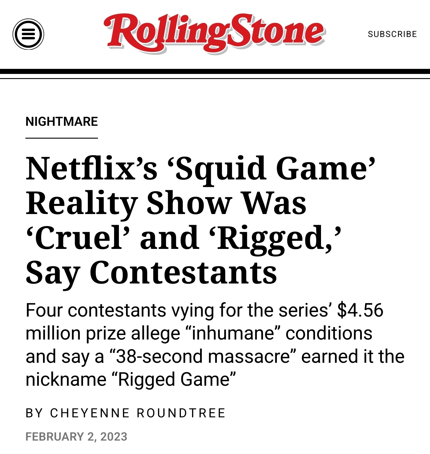Contestants: Netflix's 'Squid Game' Reality Show 'Cruel' and 'Rigged