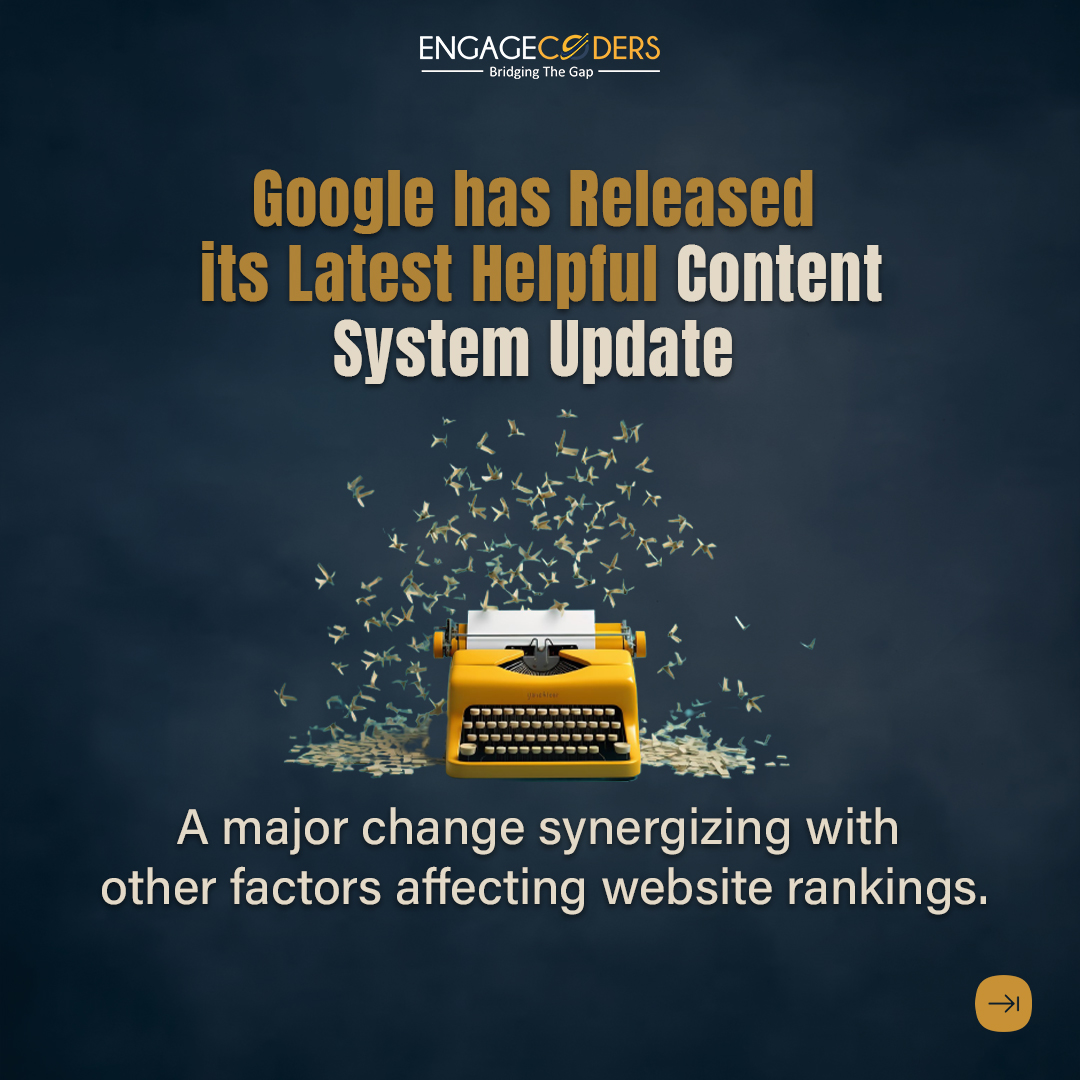 engagecoders's tweet image. 📢 Attention Digital Marketers! Google&apos;s new Helpful Content System update is here, changing site rankings. Discover the impact and shape your strategies. Stay updated with us! #GoogleUpdate #DigitalMarketing #SEO #ContentManagement #Rankings #EngageCoders