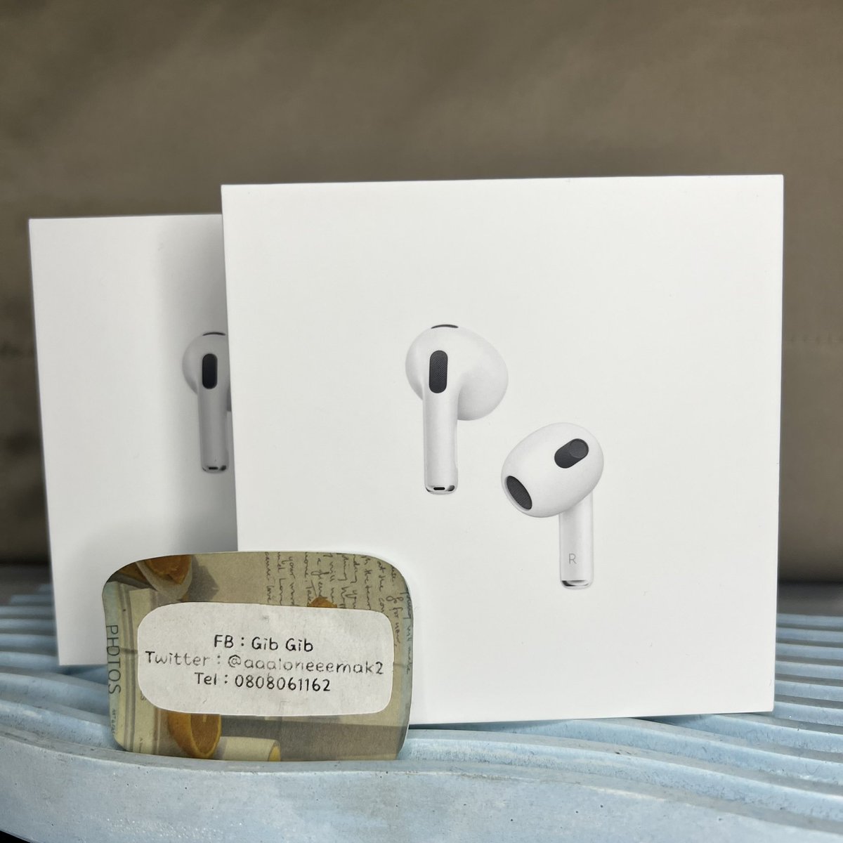 AirPods 3 MagSafe 
📌5300 บาท
- ยังไม่แกะซีล ใหม่มือ1 
- ประกันถึง กันยายน 67 (1 ปี)
‼️พร้อมจบลดได้อีก‼️

**นัดรับกทม, mrt ห้วยขวาง

#ไอแพดเพื่อการศึกษา #airpods3 #airpods2 #airpodsมือสอง #ส่งต่อairpods #airpodsมือ2 #airpodspro2 #BackToSchool2022 #airpodsgen2