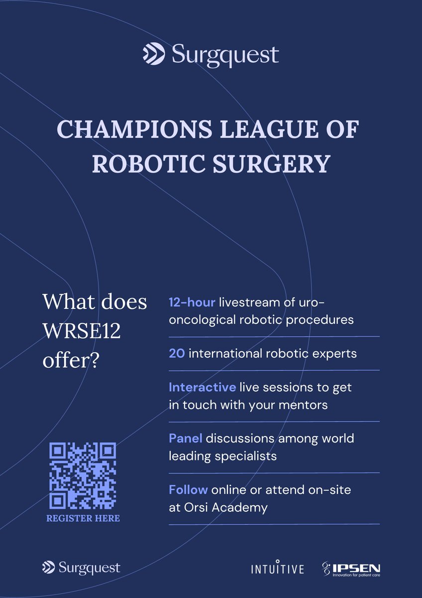Join us in person for the #WRSE12 #Urology!

An exclusive on-site livestream experience at <a href="/orsiacademy/">Orsi Academy</a> with a chance to visit the skills lab for hands-on exercises!

‼Limited seating > reserve your seat bit.ly/46nxbDs
Or register to watch online surgquest.com