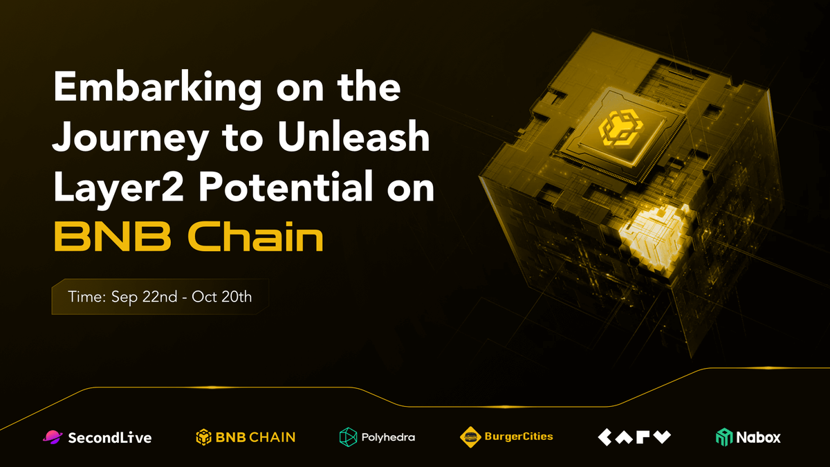 SecondLiveReal's tweet image. 🚀 Exciting news! #SecondLive has joined forces with other #opBNB ecosystem projects @PolyhedraZK @BurgerCitiesBar @naboxwallet . Join us as we dive into the thrilling #L2 ecosystem of the @BNBCHAIN ! Get ready for three electrifying thrills and a chance to split 40,000 $BEAN +…