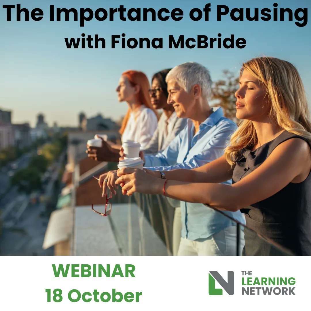 learningnetwk's tweet image. 📣 Webinar Alert! 📣 
Join us on 18 October at 1pm BST for an interactive session on The Importance of Pausing with @fionamcbride. 
🔗 Learn more &amp;amp; register: buff.ly/3sY42QK
#ReflectivePractice #PowerOfPausing #LearningProfessionals #FacilitationSkills