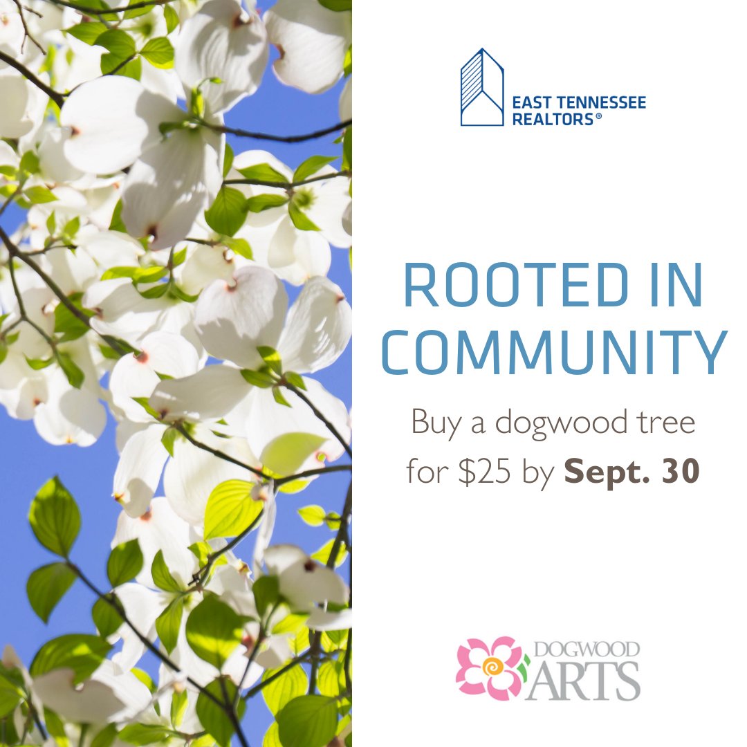 🌳🌼 Buy a dogwood tree for $25 by Sept. 30 to support our Rooted in Community initiative. Plant positive change in East Tennessee. Purchase at brnw.ch/21wCQ6N. 🌸 #ETNRCares #RootedInCommunity