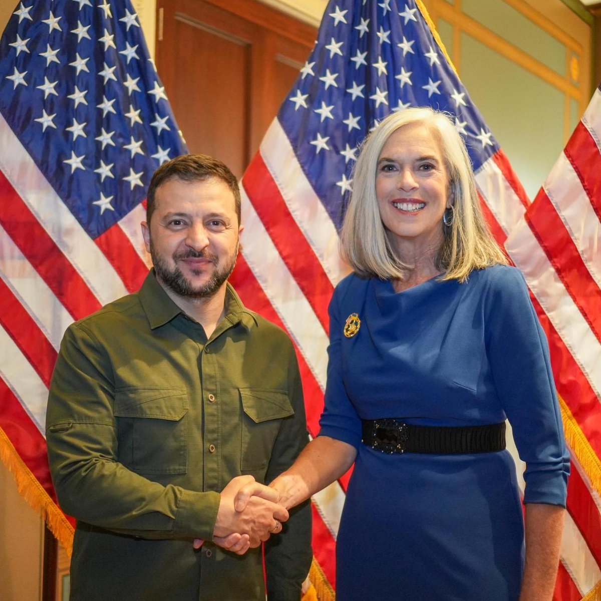 It was a privilege to welcome <a href="/ZelenskyyUa/">Volodymyr Zelenskyy / Володимир Зеленський</a> to the Capitol yesterday and reaffirm <a href="/HouseDemocrats/">House Democrats</a>’ unwavering support for the Ukrainian people and their fight for freedom.

We will never back down in the fight to preserve democracy and security — at home and around the world.