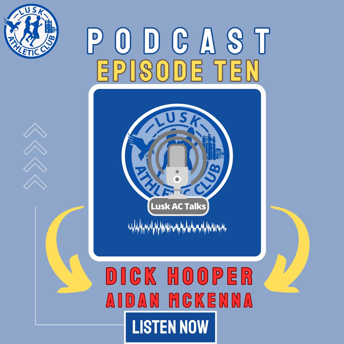 🎤 𝗟𝘂𝘀𝗸 𝗔𝗖 𝗧𝗮𝗹𝗸𝘀💥New 𝗘𝗣𝗜𝗦𝗢𝗗𝗘 out now!

We chat to Dick Hooper, one of Ireland's best-known marathon runners; winning 6 national titles!
Also to Lusk AC's vicechair &amp; dev coach Aidan McKenna. 
Listen now ⤵
🎧  tinyurl.com/mtyt2t9n
🎧  tinyurl.com/yc26fwcm