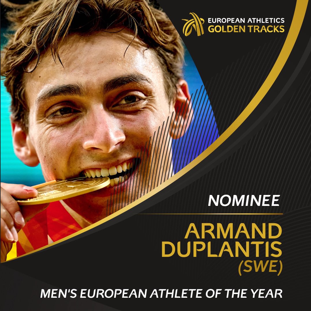 Retweet to vote for 🇸🇪 Armand Duplantis! 🥇 World pole vault champion 💎 Diamond League champion 🌍 World pole vault records (6.22m, 6.23m) 📊 World ranking (as of 19 September) - 1 Voting closes on 2 October! #GoldenTracks