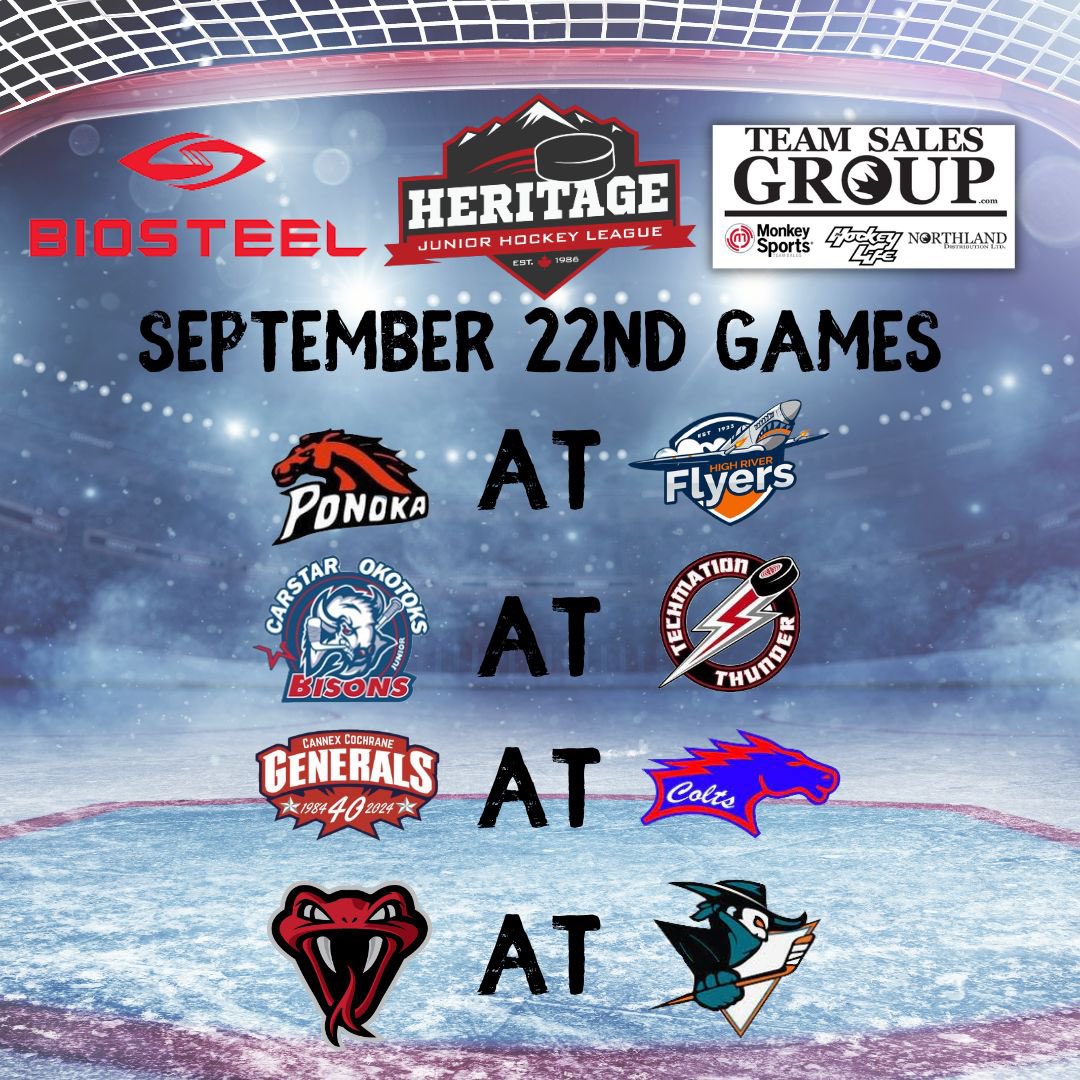 The 2023-24 Season kicks off tonight with 4 matchups all starting at 8:00! For live In game updates download the HJHL App!
