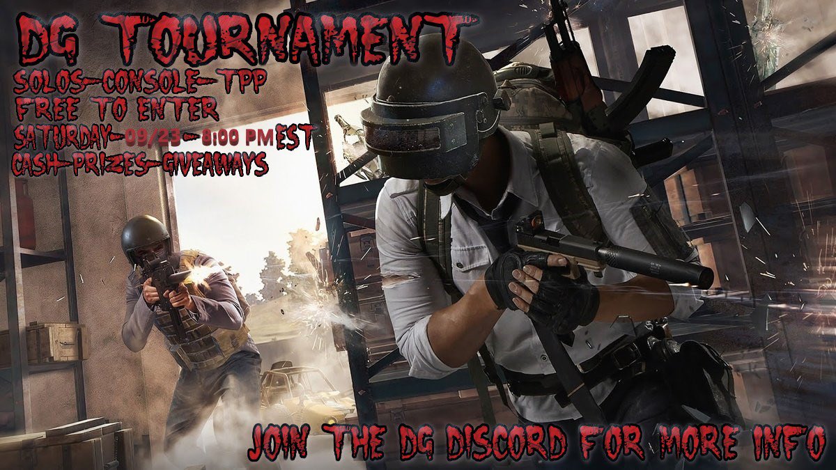 JZigs23's tweet photo. Free to enter solo tourney hosted by DG Saturday evening at 7 pm central/ 8 eastern if anyone is interested in some cash and merch prizes! Lots of beamers playing in it if you want to get sweaty! Join the DG discord to register 🍻 https://t.co/qi3ckClq3S