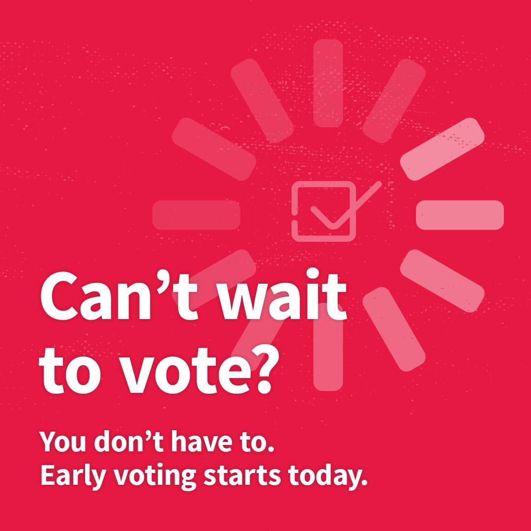 Why wait for Election Day? Early voting has begun. Visit Vote.Virginia.gov to learn more. #VAElection2023 @vaELECT