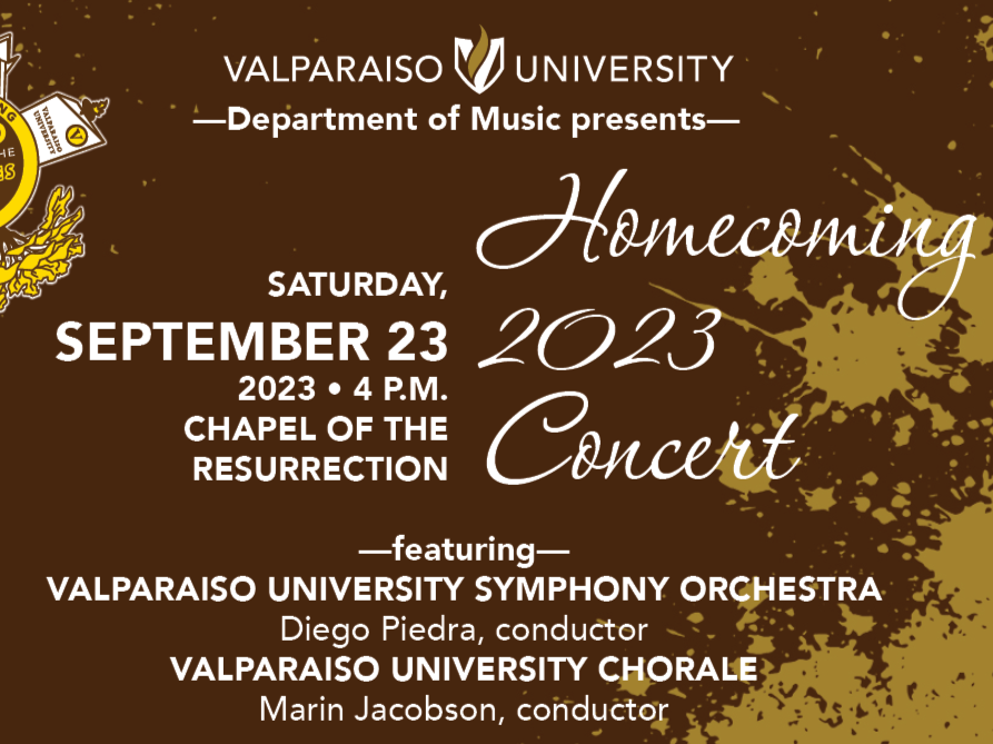 Homecoming is this weekend!  Come hear the Chorale and VUSO in concert at 4 pm in the Chapel on Saturday, September 23.  #valpomusic