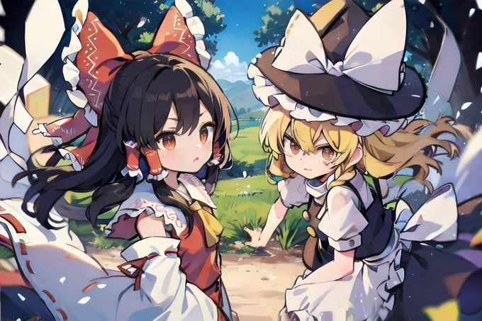 霊夢と魔理沙 