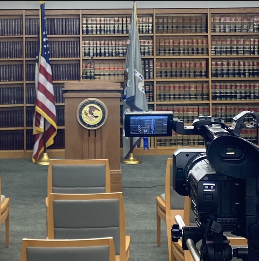 A press event will be held today at 11:00 a.m. to announce the unsealing of an indictment charging Robert Menendez, U.S. Senator from New Jersey, and his wife, Nadine Menendez, with bribery offenses in connection with their corrupt relationship with three New Jersey businessmen.