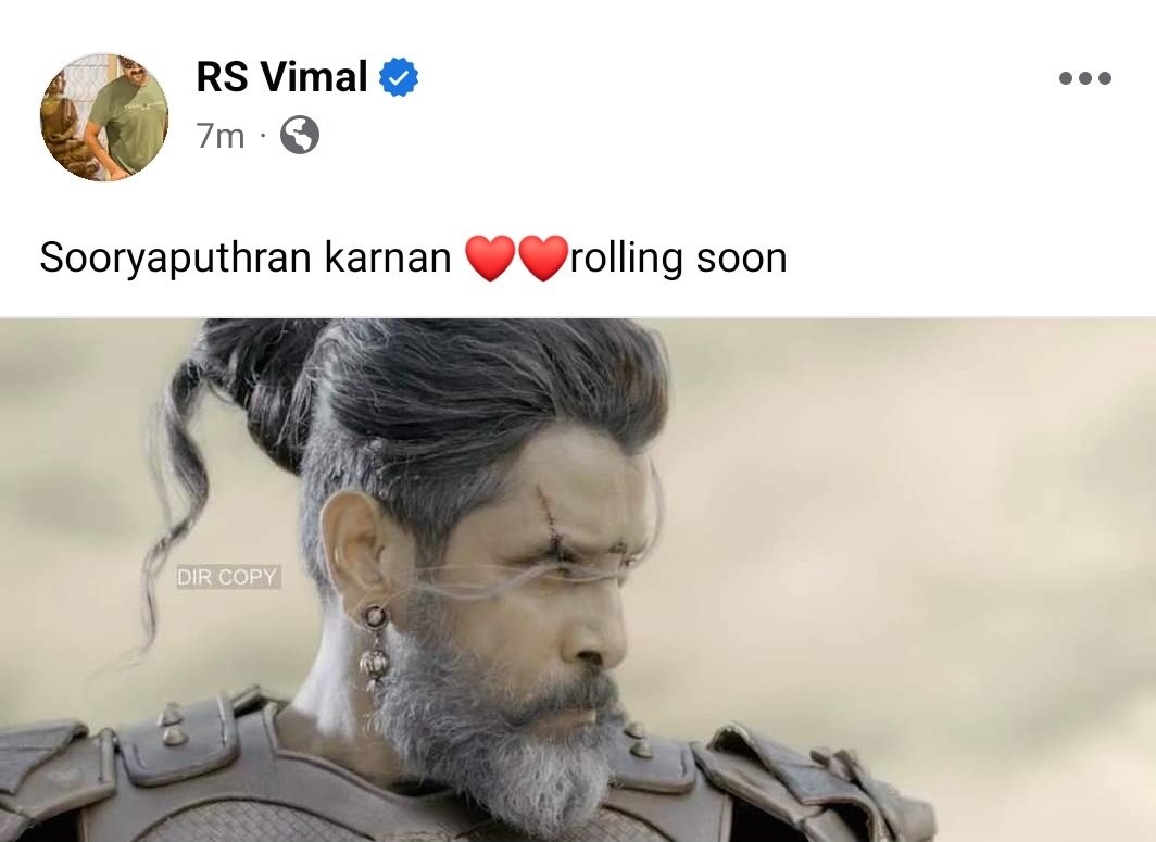 Boxoffice_Boom's tweet photo. #chiyaanvikram dropped project #Karnaa reviving soon....💥💥👍👍
Directed by #Rsvimal 🔥 https://t.co/EASQOg86mS