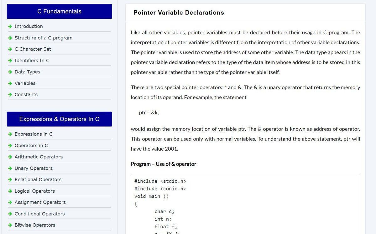 pythontpoint's tweet photo. Learn about Pointer Variable Declarations in C programming Language with https://t.co/aky86yZ7IW
#learn #learning #python #freetutorial #freejava #freetutorialflorpython #pythonfree #c #ctutorial #learnc #tutorial #tutorialpoint #learncprogram #ctutorialfree https://t.co/b5qxbjpqe3