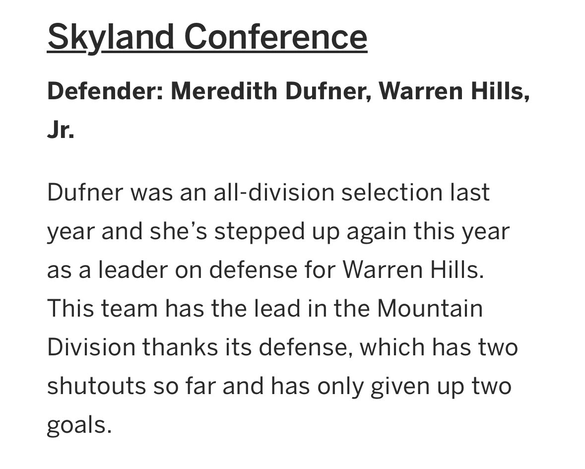 Defender of the week ⚡️⚽️ Meredith Dufner!
