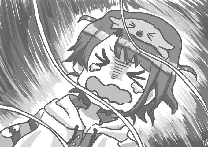 アニメカイジ同時視聴記念に過去絵のリメイクで、ぐにゃあっしゅば  #プロテインザスバル 