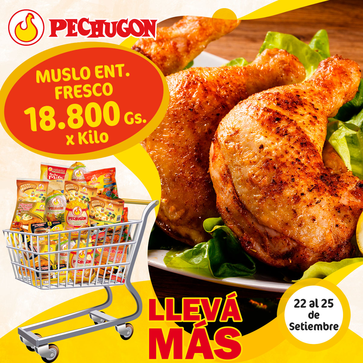 PechugonPy's tweet photo. Estas #ofertas las podes encontrar en la sección de congelados de los #supermercados y puntos de venta del país, también en la sección de frescos hasta el lunes 25 de setiembre.
.
#Pechugon #pechugonpy
#Pollo #Economico #Rendidor
#DeliciosamenteNatural
#ATodosLesGusta https://t.co/GjQSHwPwMc