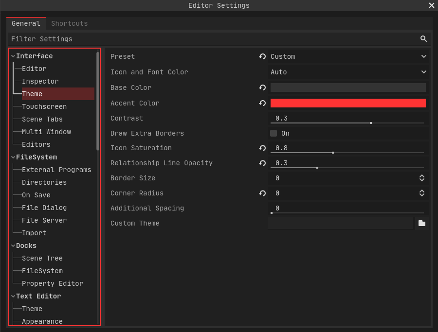 the_duriel's tweet photo. Ever since I used "Adobulated" for my windows 7 PC I've been using this theming for everything. #GodotEngine It's really not special. Throw on JetBrainsMono as the font, change the background and accent color. Bam. #333333 #ff3333 Green is kinda cool. https://t.co/DWc5EZ2SWO