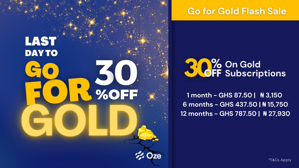LAST CHANCE TO GO FOR GOLD! Get 30% Off your Oze Gold subscription plan! 🏆 Ends tonight! Redeem yours in your Oze App account settings now🎉🎉🎉 #DoBusinessBetter #OzeApp #GoForGold #FlashSale