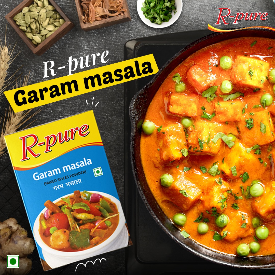 RpureM's tweet photo. Elevate your culinary creations with the exquisite flavors of R-Pure's Garam Masala. Spice up your dishes and savor the authenticity.

Note- Product images are for illustrative purposes only and does not represent its true nature.

#RPurespices #Mixvegsabzi #sabzi #garammasala https://t.co/F0ojF9Q7Vj
