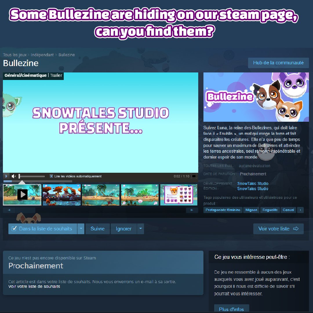 Can you find the three of them ???

The steam page : store.steampowered.com/app/2482690/Bu…

#IndieGameDev #indiedev #indiegame #Bullezine #IndieGames #indieGame #indieDev #indiegamedev #indiegames #gamedev #game #videogames #videogame #art #wishlist #steam